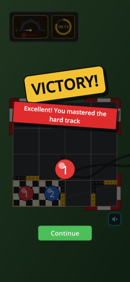 Stage cleared victory screen